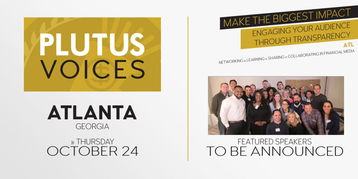 Plutus Voices Atlanta Save the date for Plutus Voices Atlanta